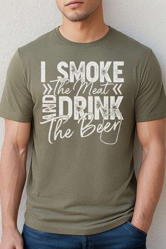Cali Boutique Men's Tee I Smoke the Meat and Drink the Beer - Men Shirts | MENLL